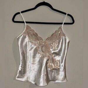 Vintage Victoria's Secret Satin Camisole in Cream Gold Label